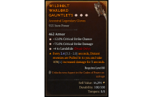 Legendary Gloves[Landslide | *4 Landslide | *12 Crit | *75 DMG_Crit]