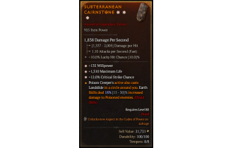 Legendary Totem[*12 Crit | *135 WP | *1310 Life]