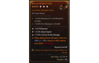 Legendary Ring[*13.5 ATKSPD | *75 DMG_Crit | *135 WP]