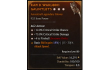 Legendary Gloves[Fireball | *4 Fireball | *12 Crit | *75 DMG_Crit]