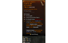 Legendary Gloves[DoubleSwing | *4 DoubleSwing | *12 Crit | *135 STR]