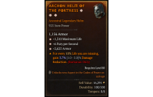 Legendary Helm[*2625 Armor | *6 FpS | *1310 Life]