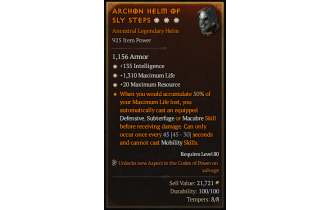 Legendary Helm[*20 MR | *135 INT | *1310 Life]