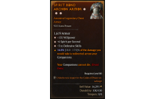 Legendary Chest Armor[*3 Defensive | *6 SpS | *135 WP]