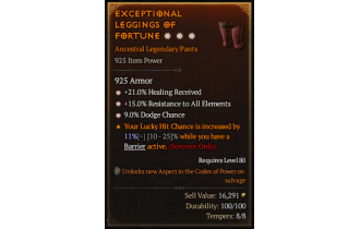 Legendary Pants[*15 ResistAll | *9 Dodge]