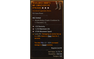 Legendary Boots[*27 MS | *135 DEX | *1310 Life]