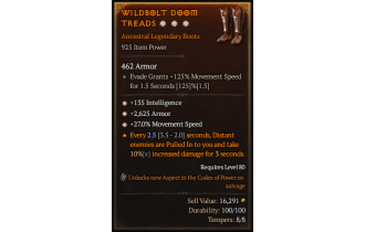 Legendary Boots[*27 MS | *2625 Armor | *135 INT]