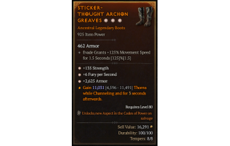 Legendary Boots[*2625 Armor | *6 FpS | *135 STR]