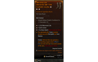 Legendary Boots[Necromancer | *4 BoneSpirit | *2625 Armor | *1310 Life]