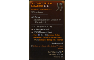 Legendary Boots[*27 MS | *6 SpS | 82 WP]