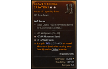 Legendary Boots[Druid | *3 Wrath | *27 MS | 79 WP]