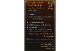 Legendary Boots[Sorcerer | *4 Meteor | *27 MS | *15 ResistAll]