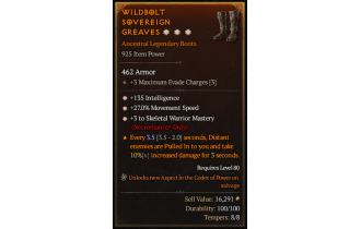 Legendary Boots[Necromancer | *3 SkelWarrior | *27 MS | *135 INT]