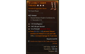 Legendary Boots[Sorcerer | *4 Firewall | *135 INT]