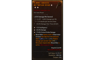 Legendary One-Handed Axe[*75 DMG_Crit | *45 DMG | *135 INT]