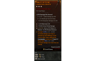 Legendary One-Handed Mace[*21 LH:Res | *75 DMG_Crit | *1310 Life]