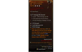 Legendary Two-Handed Mace[*90 DMG | *270 STR | *2620 Life]