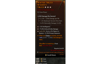 Legendary Wand[*21 LH:Res | *75 DMG_Crit | *135 INT]