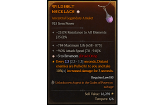 Legendary Amulet[Druid | *3 Envenom | 9 ATKSPD]