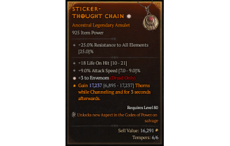 Legendary Amulet[Druid | *3 Envenom | 9 ATKSPD]