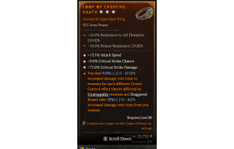 Legendary Ring[*9 Crit | *13.5 ATKSPD | *75 DMG_Crit]