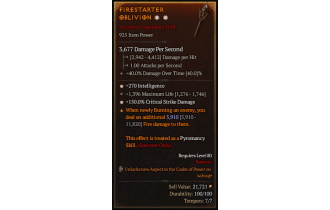 Legendary Staff[*150 DMG_Crit | *270 INT | 1396 Life]