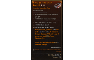 Legendary Ring[*9 Crit | *13.5 ATKSPD | 823 Life]