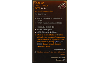 Legendary Ring[*9 Crit | *13.5 ATKSPD | 12 LoH]