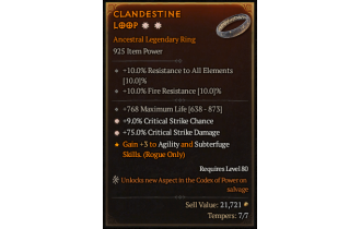 Legendary Ring[*9 Crit | *75 DMG_Crit | 768 Life]