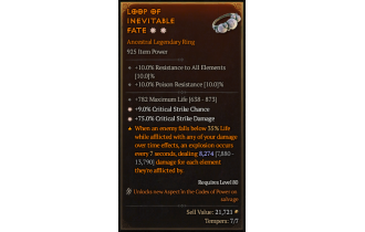 Legendary Ring[*9 Crit | *75 DMG_Crit | 782 Life]