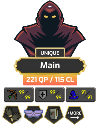 Main | TTL: 1452 | CL: 115 | QP: 221 [99 RAN, B Gloves, DS2, Piety, MM1, Ava's, Lunars, DT1, RFD + MORE!]