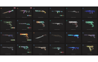 UNIQUE - Gold - 2x Knife Skins [17 Agents, LVL 249, 2x Glitchpop Skins and MORE!]