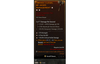 Legendary Two-Handed Mace[*150 DMG_Crit | *6 FOK | *270 STR]