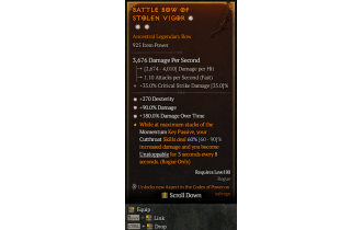 Legendary Bow[*90 DMG | *180 DMG_DoT | *270 DEX]