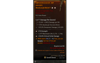 Legendary Two-Handed Mace[*150 DMG_Crit | *270 STR | 1479 Life]