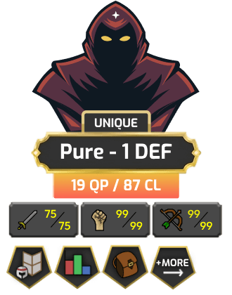 Pure - 1 DEF | TTL: 847 | CL: 87 | QP: 19 [99 MAGE, 99 RAN, 99 STR, NO EMAIL SET, MA1 & MA2 + MORE!]