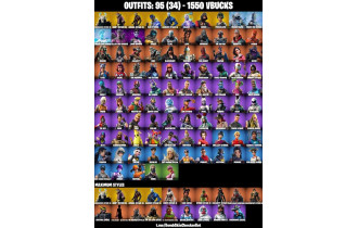 UNIQUE - Ikonik, Galaxy [95 Skins, 1550 Vbucks, 49 Axes, 67 Emotes, 52 Gliders and MORE!]