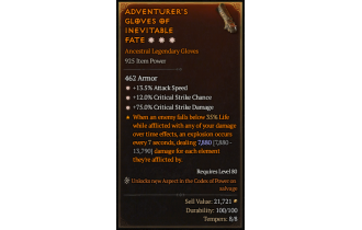 Legendary Gloves[*12 Crit | *13.5 ATKSPD | *75 DMG_Crit]