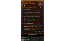 Legendary Amulet[Sorcerer | *3 ConjurationMastery | *3 GlassCannon | 6 Crit]