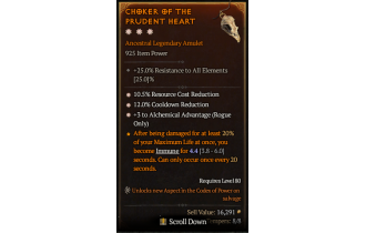 Legendary Amulet[Rogue | *3 AlchemicalAdvantage | *12 CDR | *10.5 RCR]