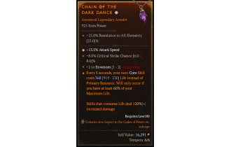 Legendary Amulet[Druid | *13.5 ATKSPD | 2 Envenom | 8 Crit]