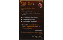 Legendary Amulet[Sorcerer | *3 ElementalDominance | *27 MS | *12 Crit]