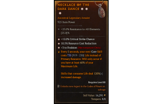 Legendary Amulet[Necromancer | *3 Evulsion | *12 Crit | *10.5 RCR]