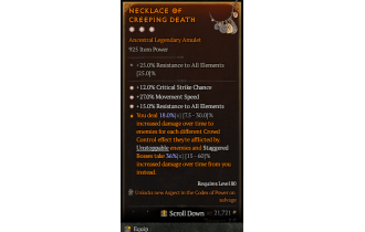 Legendary Amulet[*27 MS | *12 Crit | *15 ResistAll]