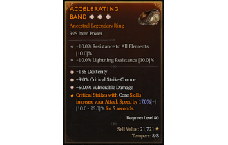 Legendary Ring[*9 Crit | *60 DMG_Vulnerable | *135 DEX]