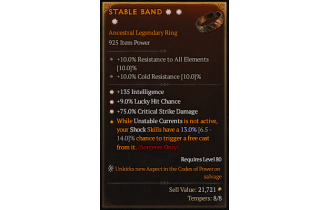 Legendary Ring[*9 LHC | *75 DMG_Crit | *135 INT]