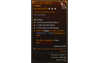 Legendary Gloves[*12 Crit | *12 LHC | *75 DMG_Crit]