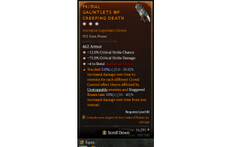 Legendary Gloves[Rend | *4 Rend | *12 Crit | *75 DMG_Crit]