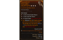 Legendary Gloves[BoneSpear | *4 BoneSpear | *12 Crit | *12 LHC]