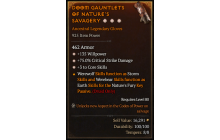 Legendary Gloves[*3 CoreSkills | *75 DMG_Crit | *135 WP]